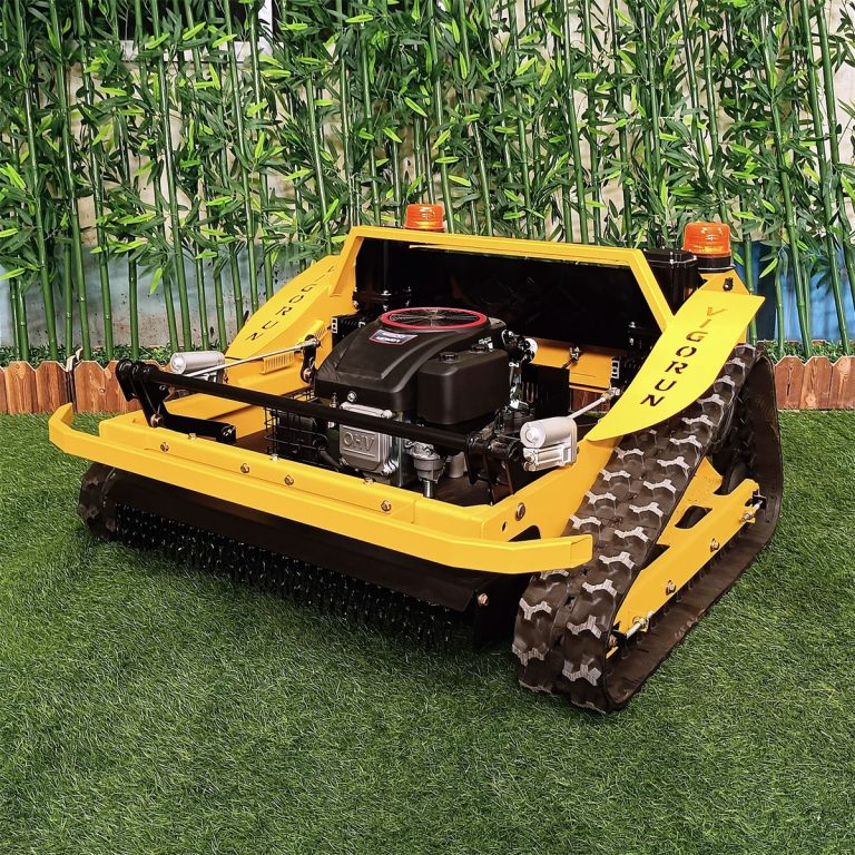 remote operated crawler grass cutting machine for shrubs
